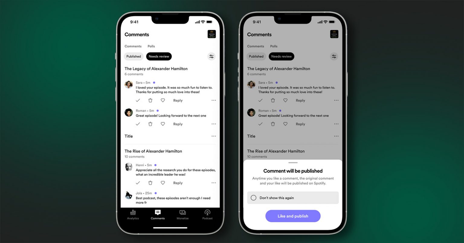 Фото: Spotify запустив функцію коментарів для подкастів