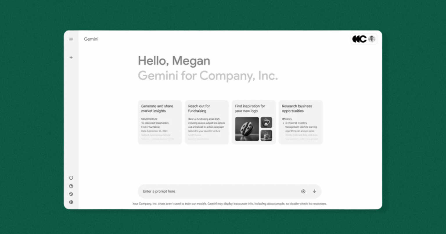Google інтегрує чатбот Gemini у Workspace для підвищення ефективності бізнес-застосунків