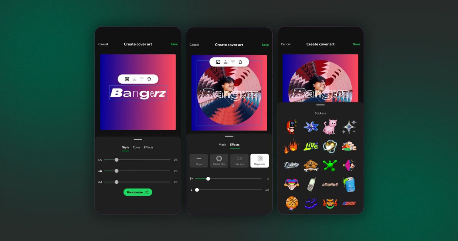 Фото: У застосунку Spotify можна створювати обкладинки для плейлистів