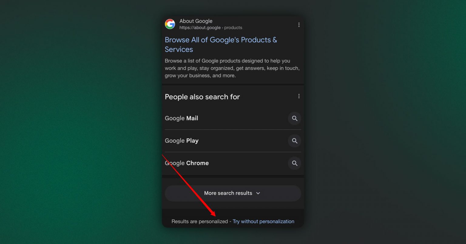 Фото: Google тепер дозволяє вимикати персоналізацію результатів пошуку