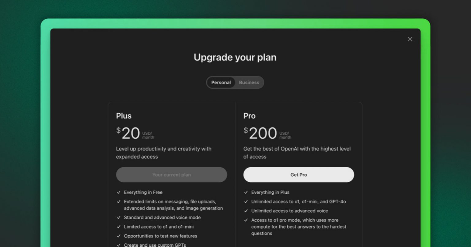 Фото: OpenAI представили підписку ChatGPT Pro за $200 на місяць