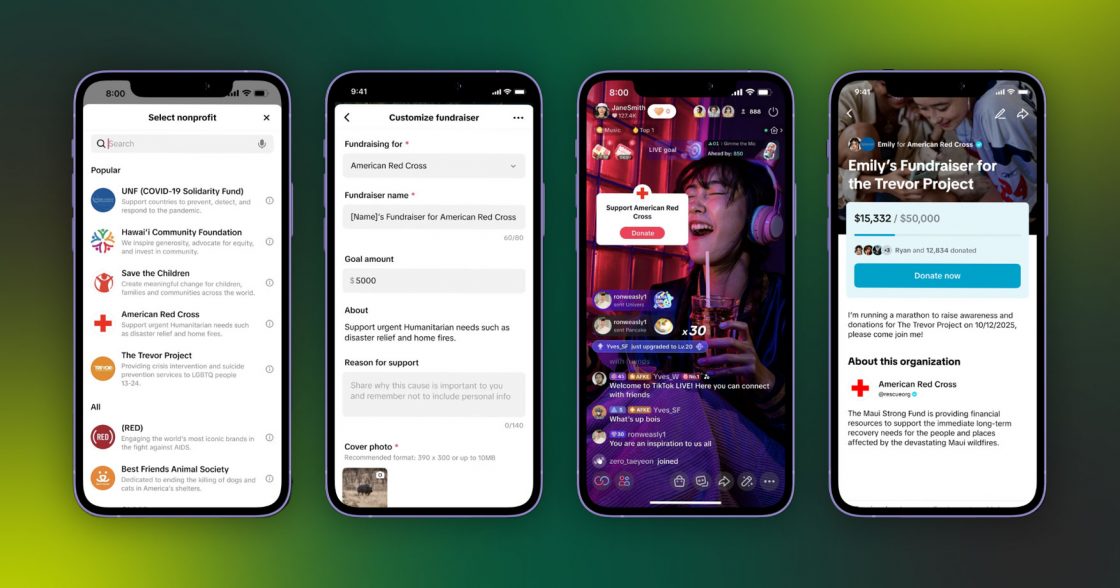 TikTok запустив функцію донатів для перевірених благодійних організацій