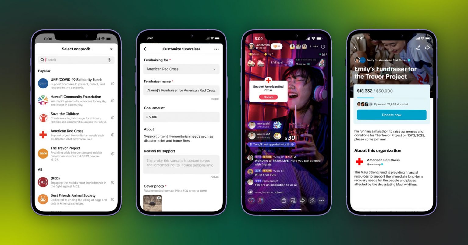Фото: TikTok запустив функцію донатів для перевірених благодійних організацій