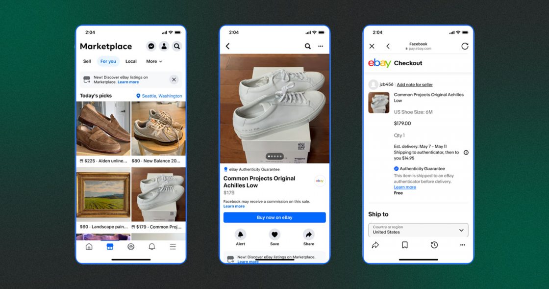 Meta інтегрує оголошення з eBay у Facebook Marketplace для дотримання вимог ЄС