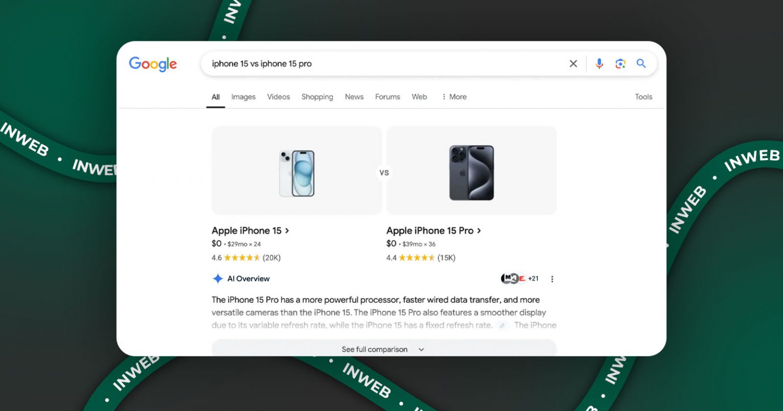 Фото: Google додала детальні порівняння товарів в AI Overviews