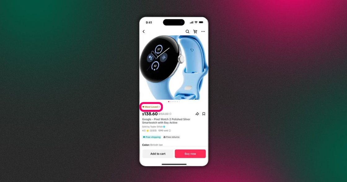 TikTok запровадив відзнаку Most Loved для товарів із найкращими оцінками