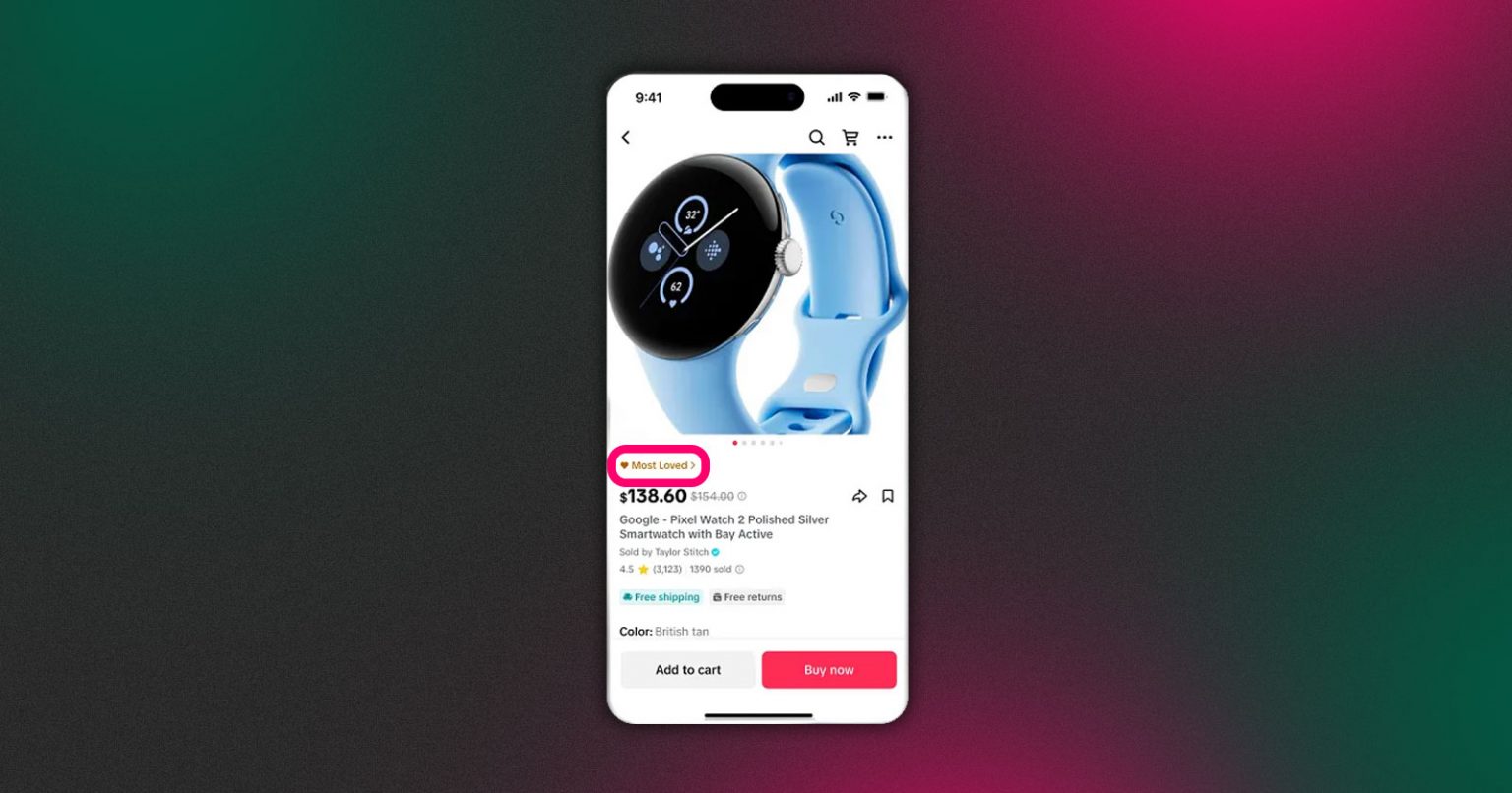 Фото: TikTok запровадив відзнаку Most Loved для товарів із найкращими оцінками
