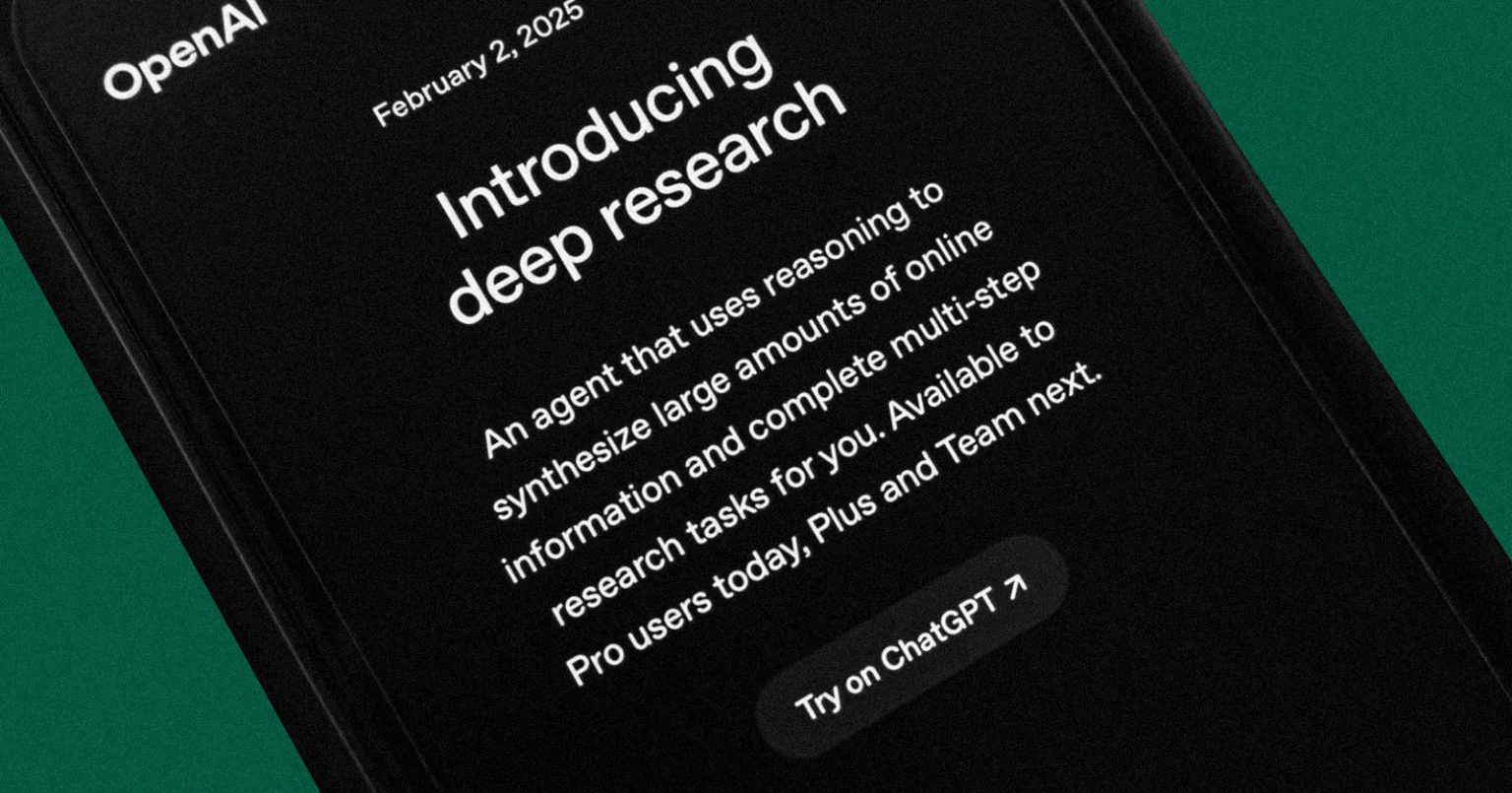 OpenAI відкриває доступ до Deep Research для всіх підписників GPT Plus