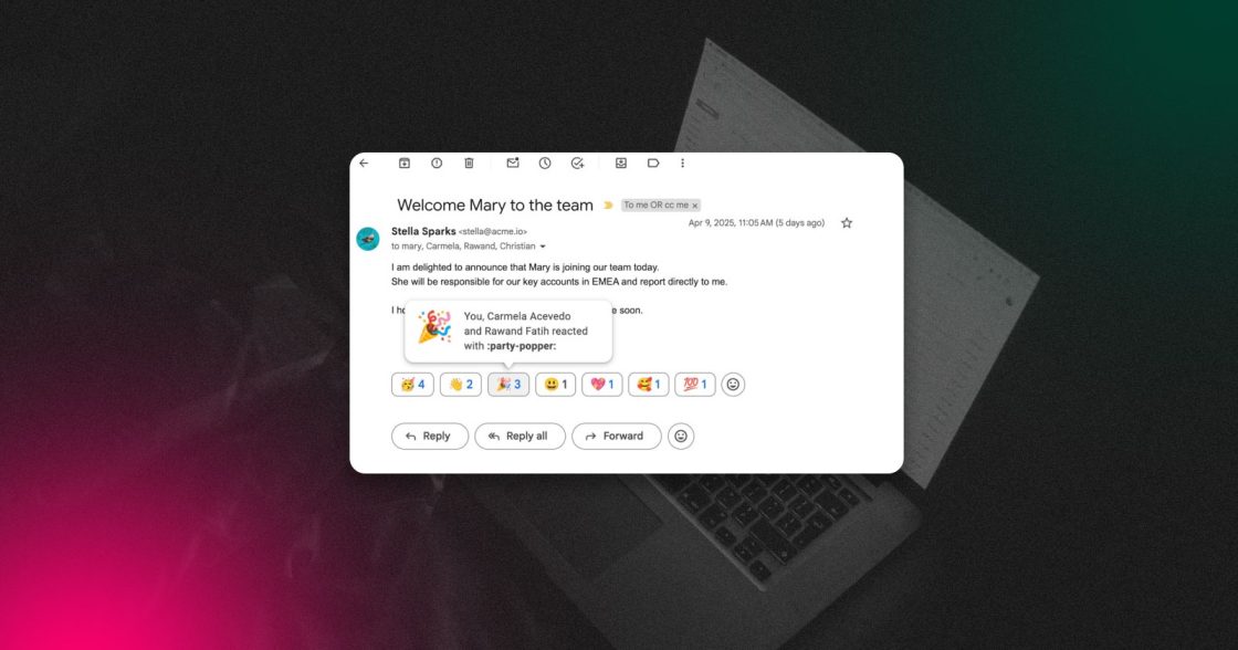 Gmail додає можливість відповідати на листи за допомогою емодзі