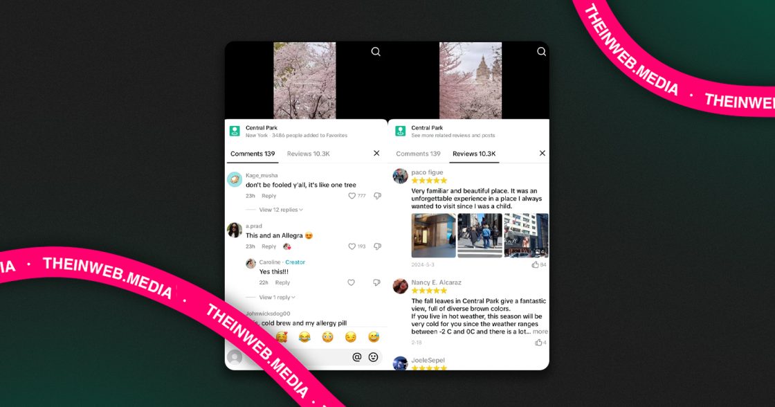 TikTok інтегрує відгуки про місця у вкладку коментарів