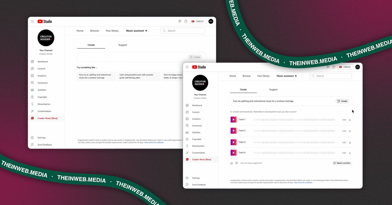 YouTube запускає ШІ-генерацію музики для фону на відео