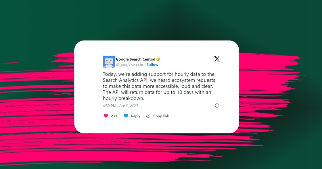 Google відкрила доступ до погодинної аналітики пошуку за останні 10 днів через API
