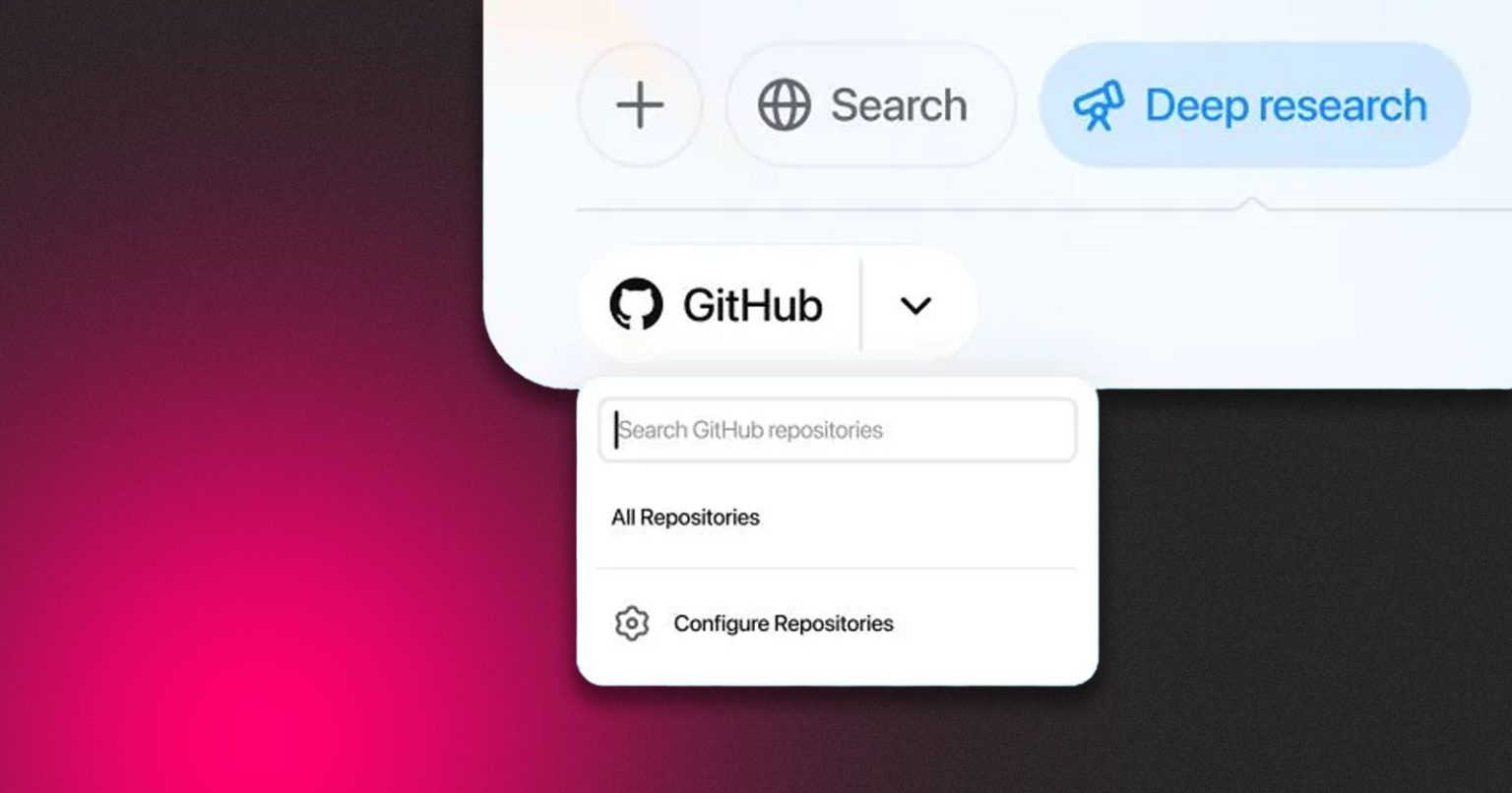 ChatGPT deep research отримав підтримку GitHub: можна ставити запитання до коду