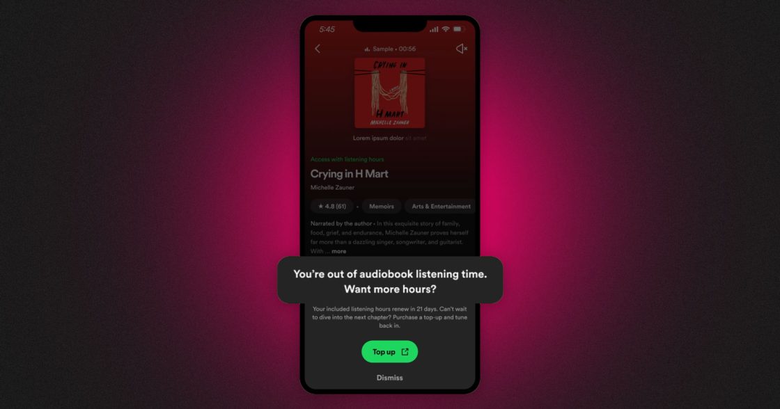 Spotify запустив продаж аудіокниг у застосунку для iPhone після поступок Apple