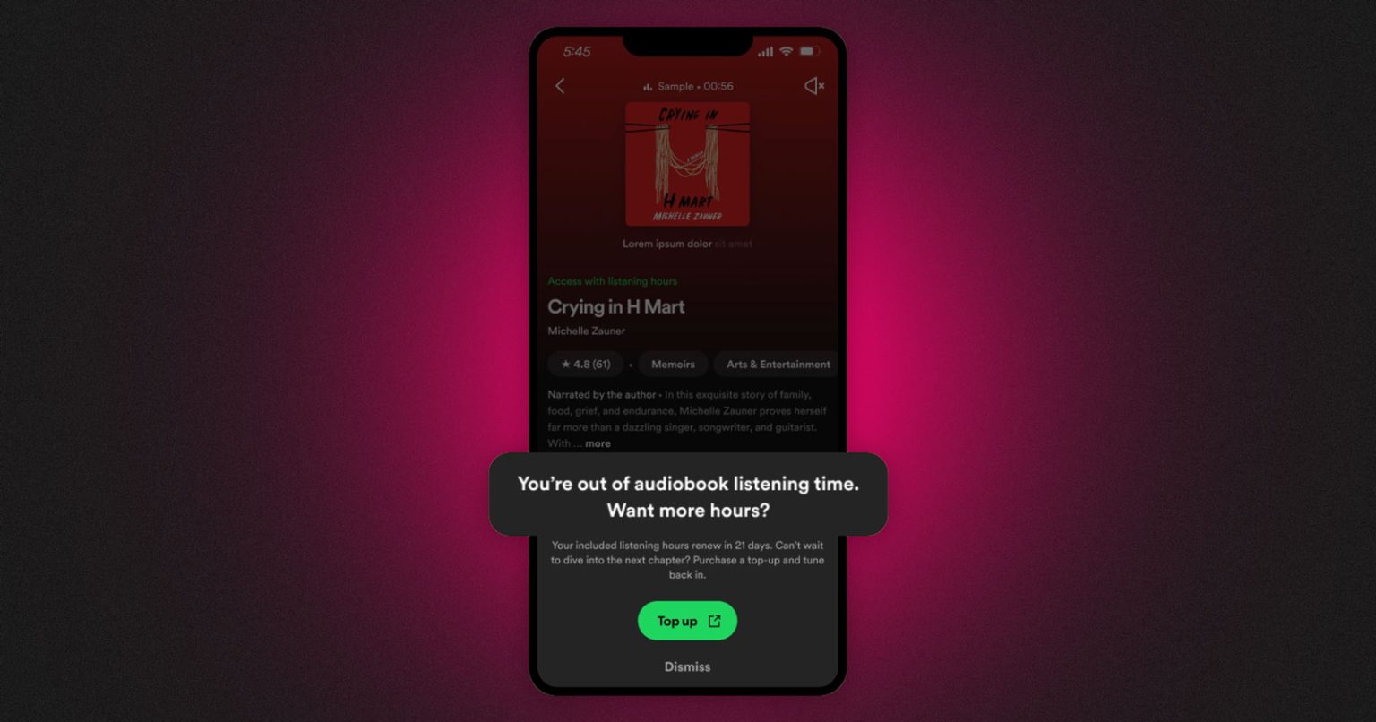Spotify запустив продаж аудіокниг у застосунку для iPhone після поступок Apple
