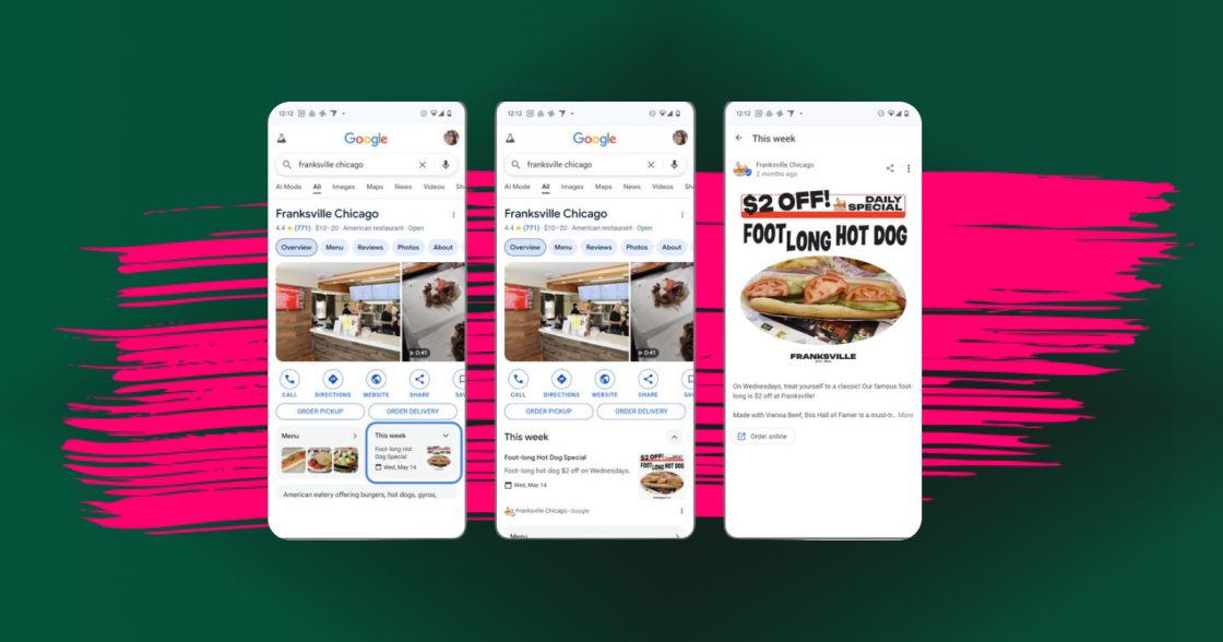 Google дозволить ресторанам і барам показувати в результатах пошуку актуальні пропозиції