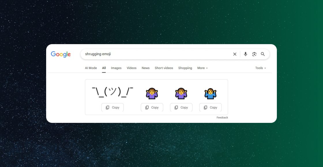 Google додає функцію копіювання емодзі в пошуку