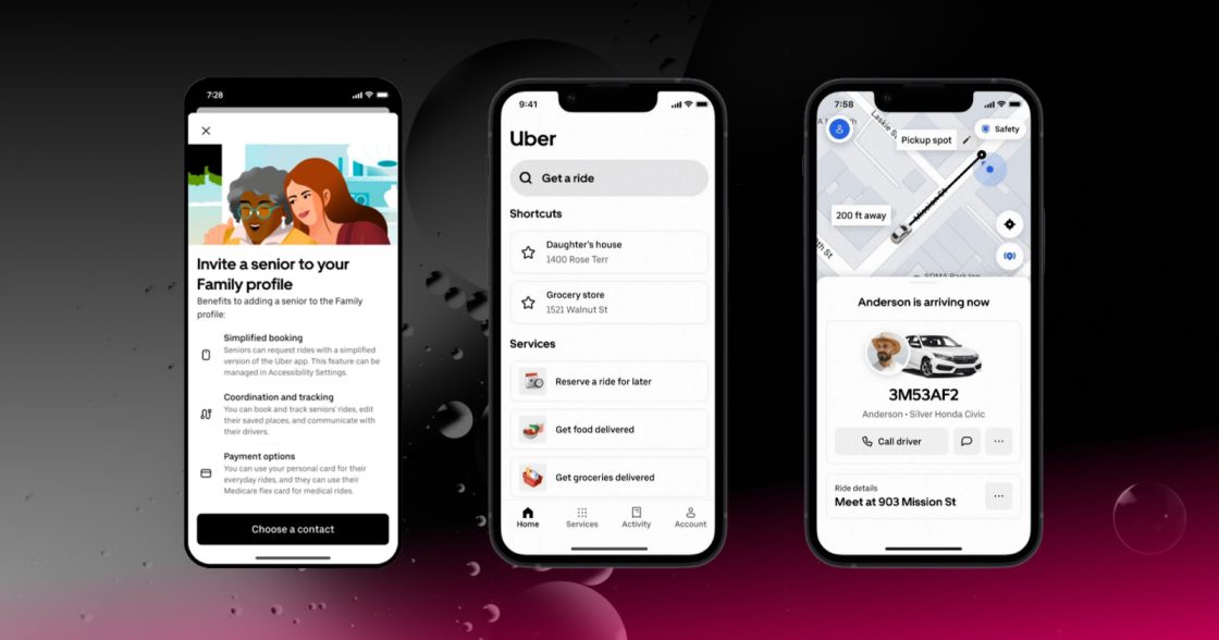 Uber запускає режим для літніх людей із простішим інтерфейсом і підтримкою сім’ї