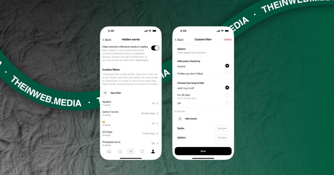 Threads запустив розширені фільтри слів — окремо від Instagram
