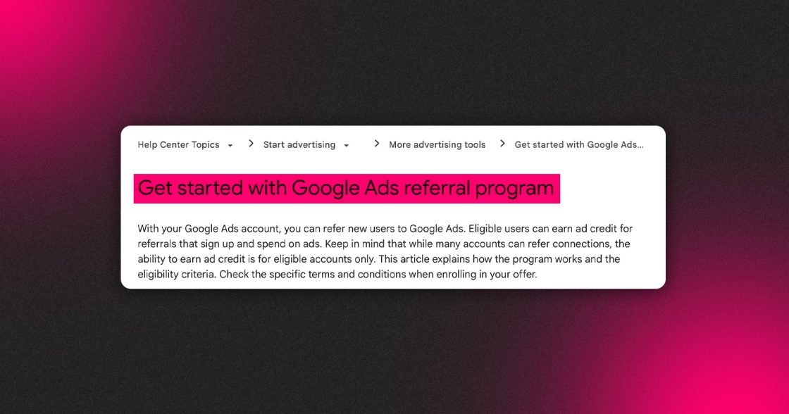 Google Ads запустила реферальну програму з бонусами за залучення нових рекламодавців