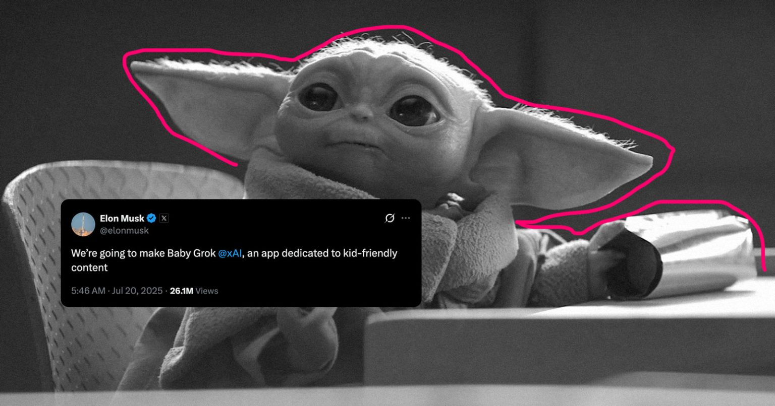 Ілон Маск створює Baby Grok — чатбот для дітей