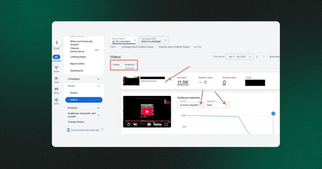 Google Ads додала вкладку для аналітики відео в рекламному кабінеті