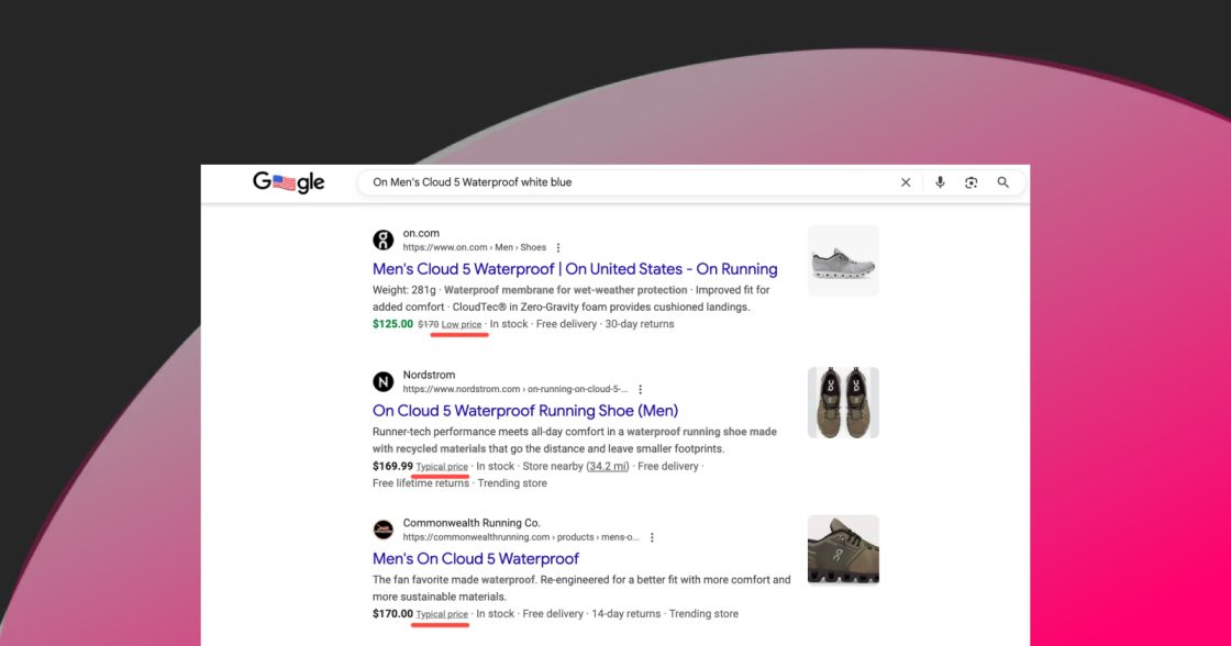 Google тестує нові позначки «низька», «типова» і «висока ціна» у результатах пошуку