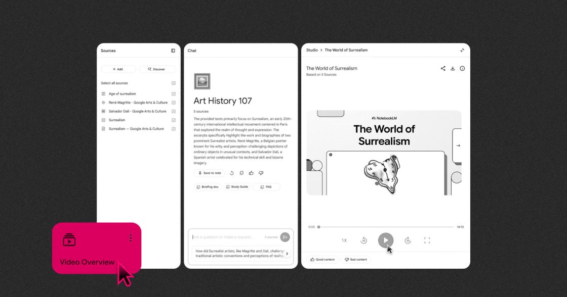 Google додала відеопідсумки, PDF і зображення до NotebookLM та AI Mode