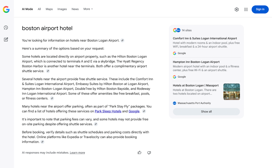 Фото: Google AI Mode показує різні джерела для однієї й тієї ж теми — залежно від браузера та пристрою