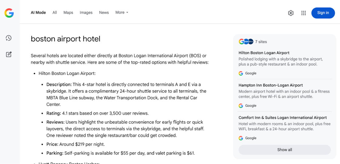 Фото: Google AI Mode показує різні джерела для однієї й тієї ж теми — залежно від браузера та пристрою