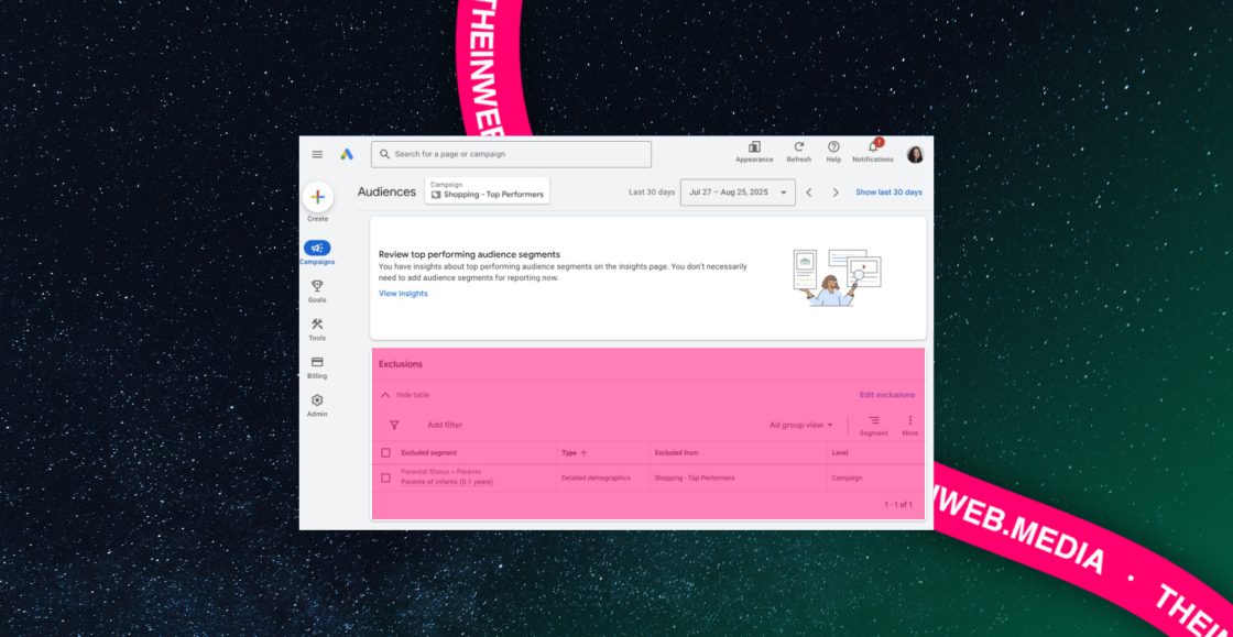 Google Ads дозволив виключати аудиторії в Shopping-кампаніях
