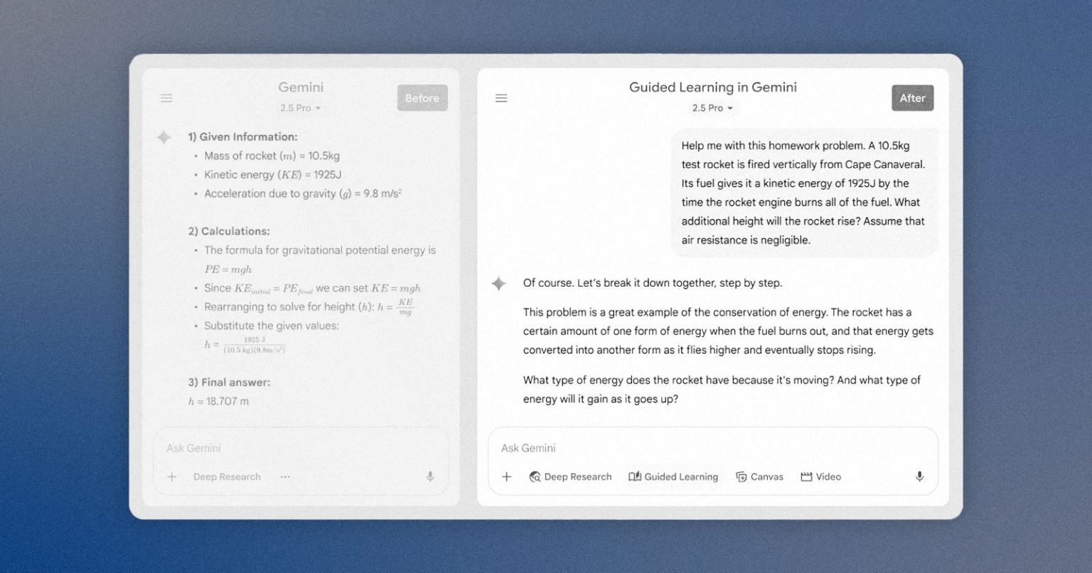 Google представила Guided Learning у Gemini — відповідь на Study Mode у ChatGPT