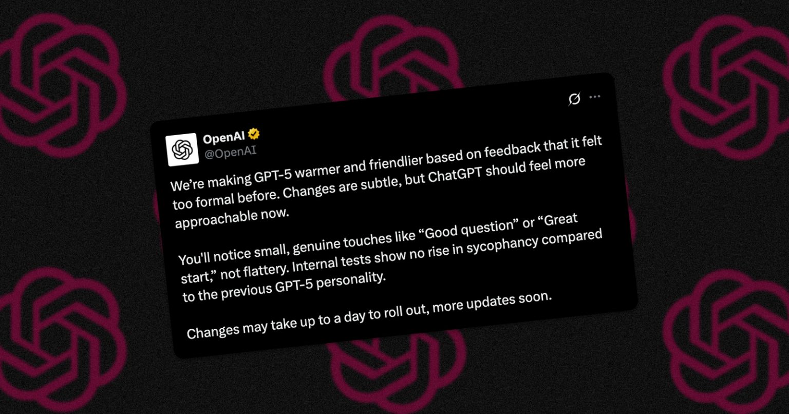 OpenAI оновила GPT-5 — модель стала дружнішою у спілкуванні