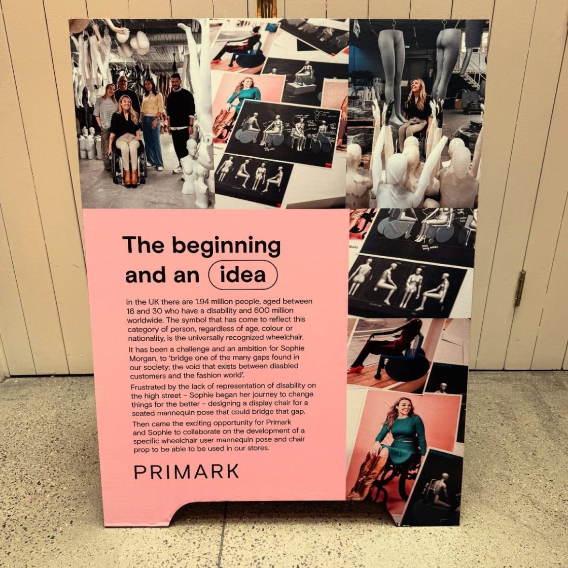 Фото: Primark представив інклюзивний манекен у кріслі колісному — проєкт створено разом із Софі Морган