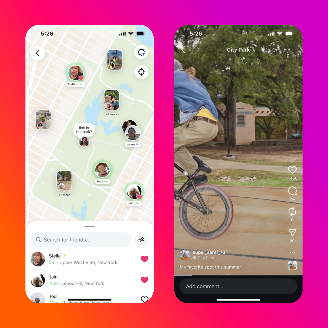 Фото: Instagram додає нові функції: інтереси, геолокацію та стрічку друзів у Reels