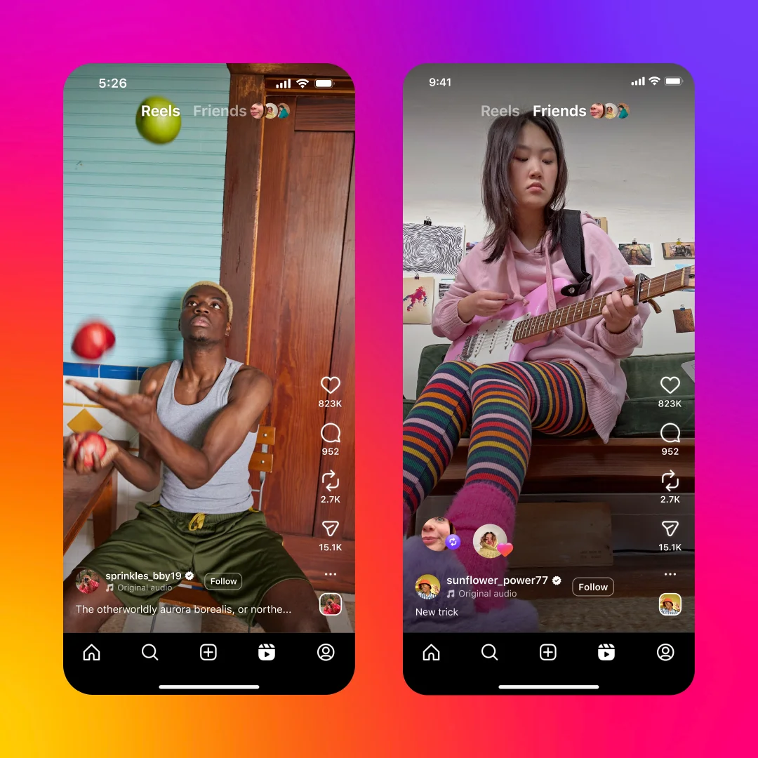 Фото: Instagram додає нові функції: інтереси, геолокацію та стрічку друзів у Reels