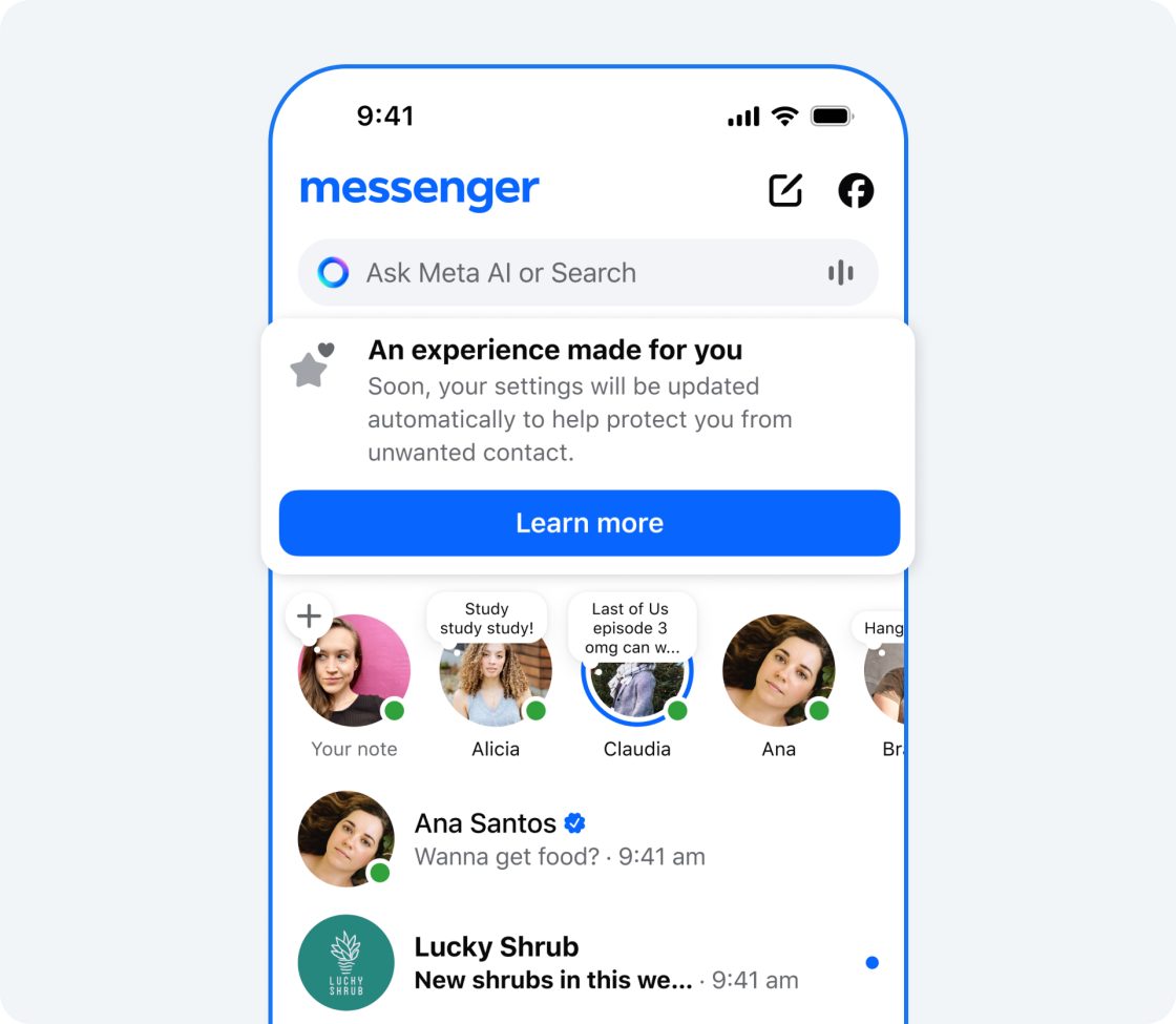 Фото: Meta розширює акаунти підлітків на Facebook і Messenger і запускає шкільну програму в США