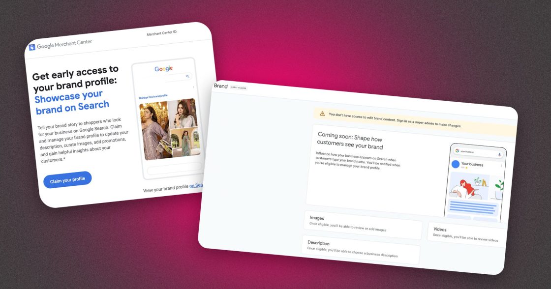 Google тестує Brand Profiles у Merchant Center Next