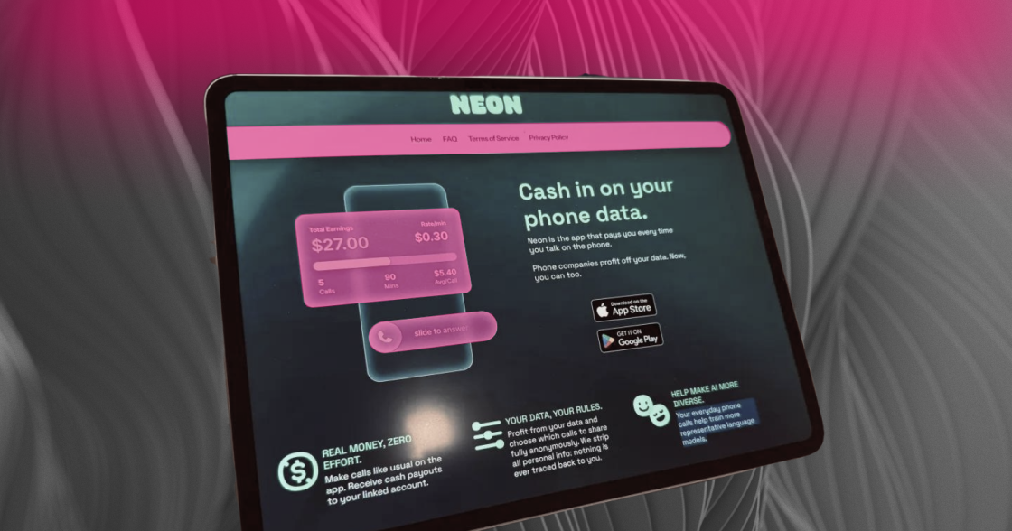 Neon став другим у рейтингу App Store, пропонуючи гроші за записи телефонних дзвінків