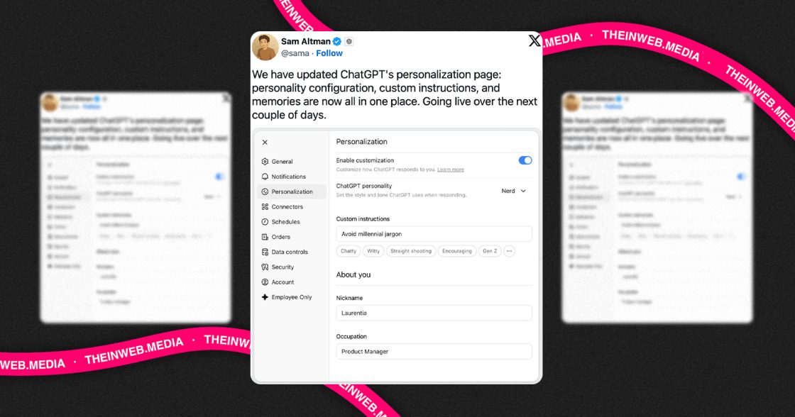 OpenAI анонсувала оновлення персоналізації ChatGPT — усі налаштування в одному місці