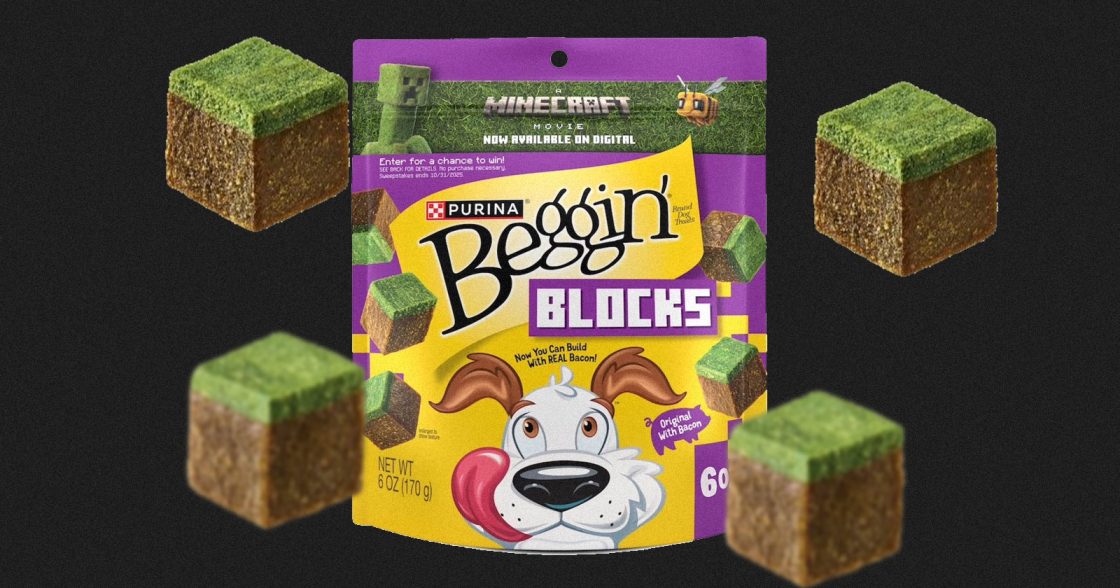 Purina та Minecraft запустили лімітовані ласощі для собак у вигляді ігрових блоків