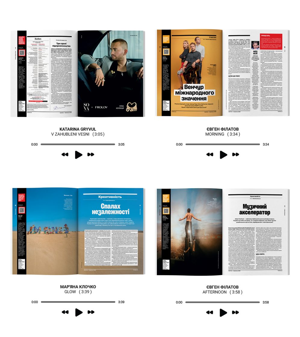Фото: Forbes Ukraine випустив артномер «Музика даних», який можна не тільки читати, а й слухати