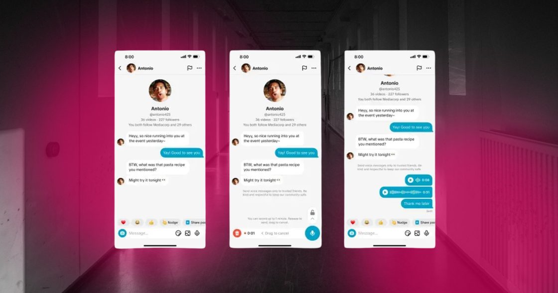 TikTok додав голосові повідомлення та медіафайли у приватні чати