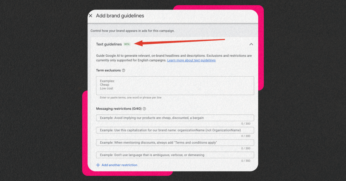Google Ads запускає функцію Text Guidelines для керування тоном і змістом рекламних текстів