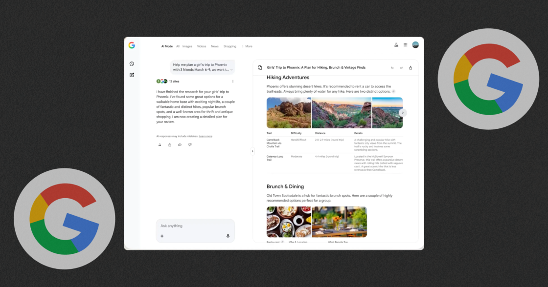 Google оновила систему прогнозування погоди й розширила можливості AI Mode для планування подорожей
