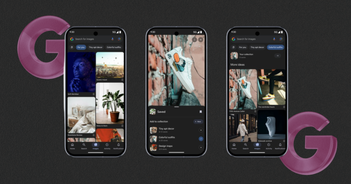 Google запустила окрему вкладку з добіркою зображень у мобільному застосунку