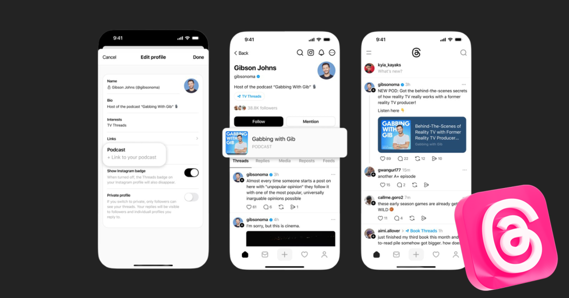 Threads додає нові функції для подкастерів, щоб стати платформою для обговорення
