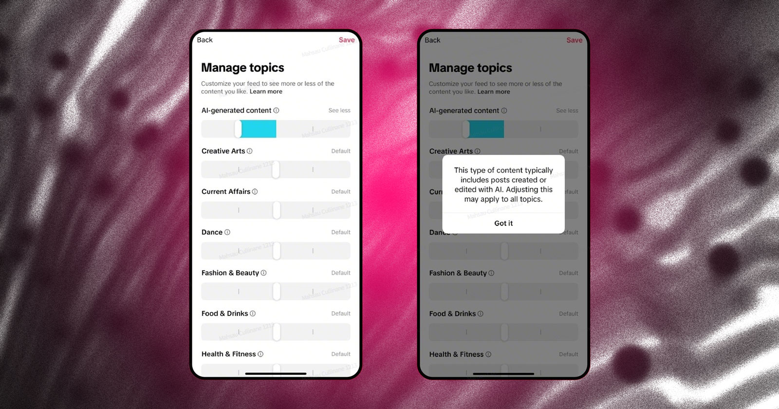 TikTok дозволить контролювати кількість ШІ-контенту у рекомендаціях
