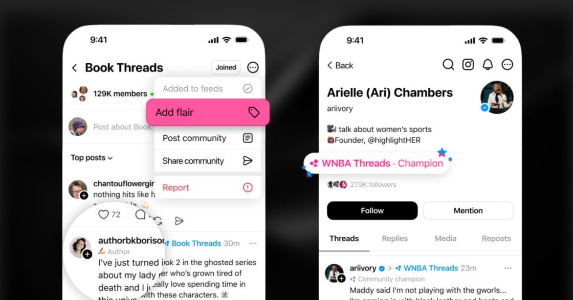Threads розширює спільноти та додає функцію flair для відображення своїх інтересів