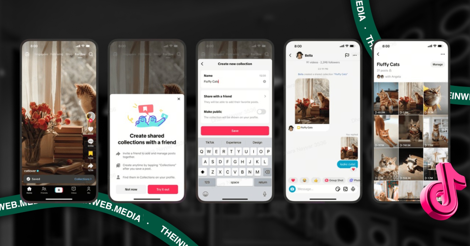 Tiktok запускає Shared Collections - папки для спільного перегляду відео